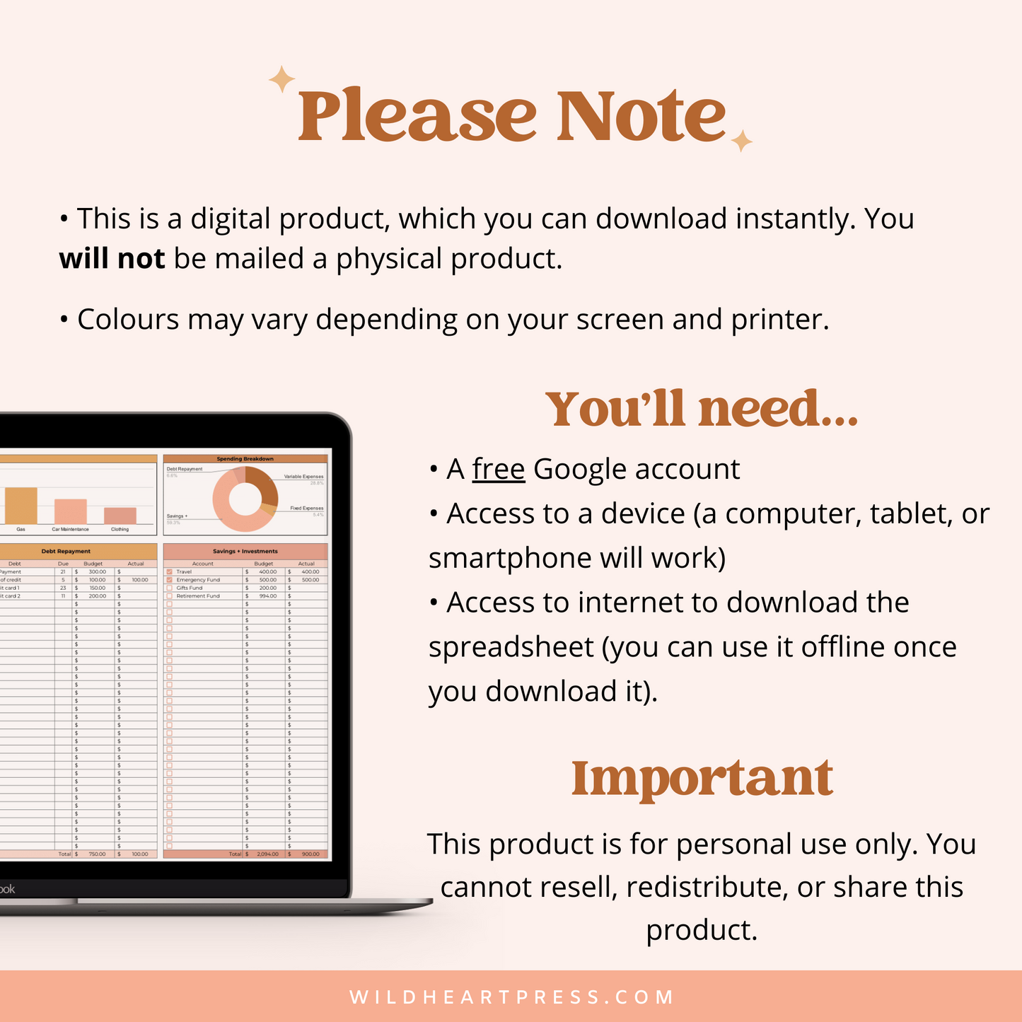 Simple Budget for Google Sheets