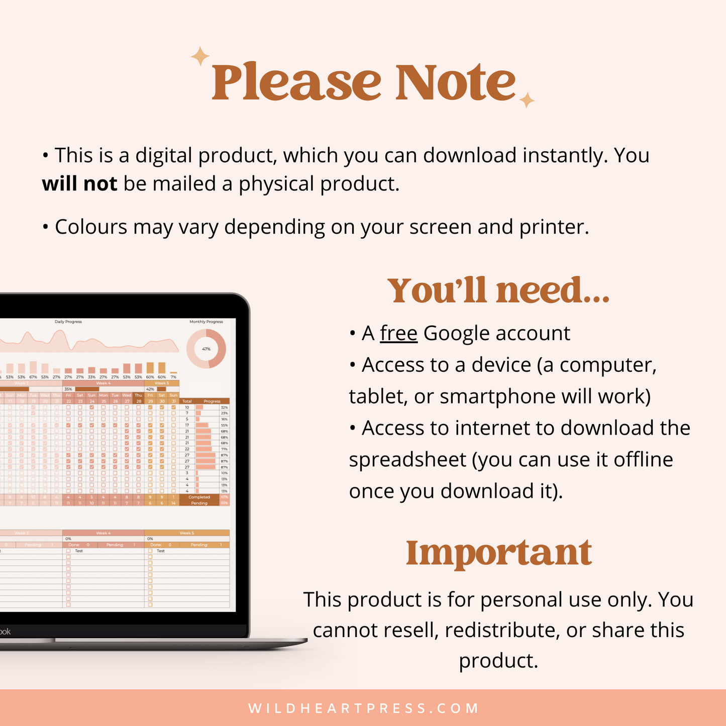 Habit Tracker for Google Sheets